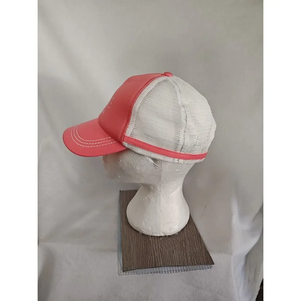 Roxy Lightweight Baseball‎ Hat Pink White Adjustable Summer Cap trucker Women's